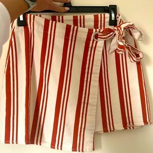 Front wrap tie skirt